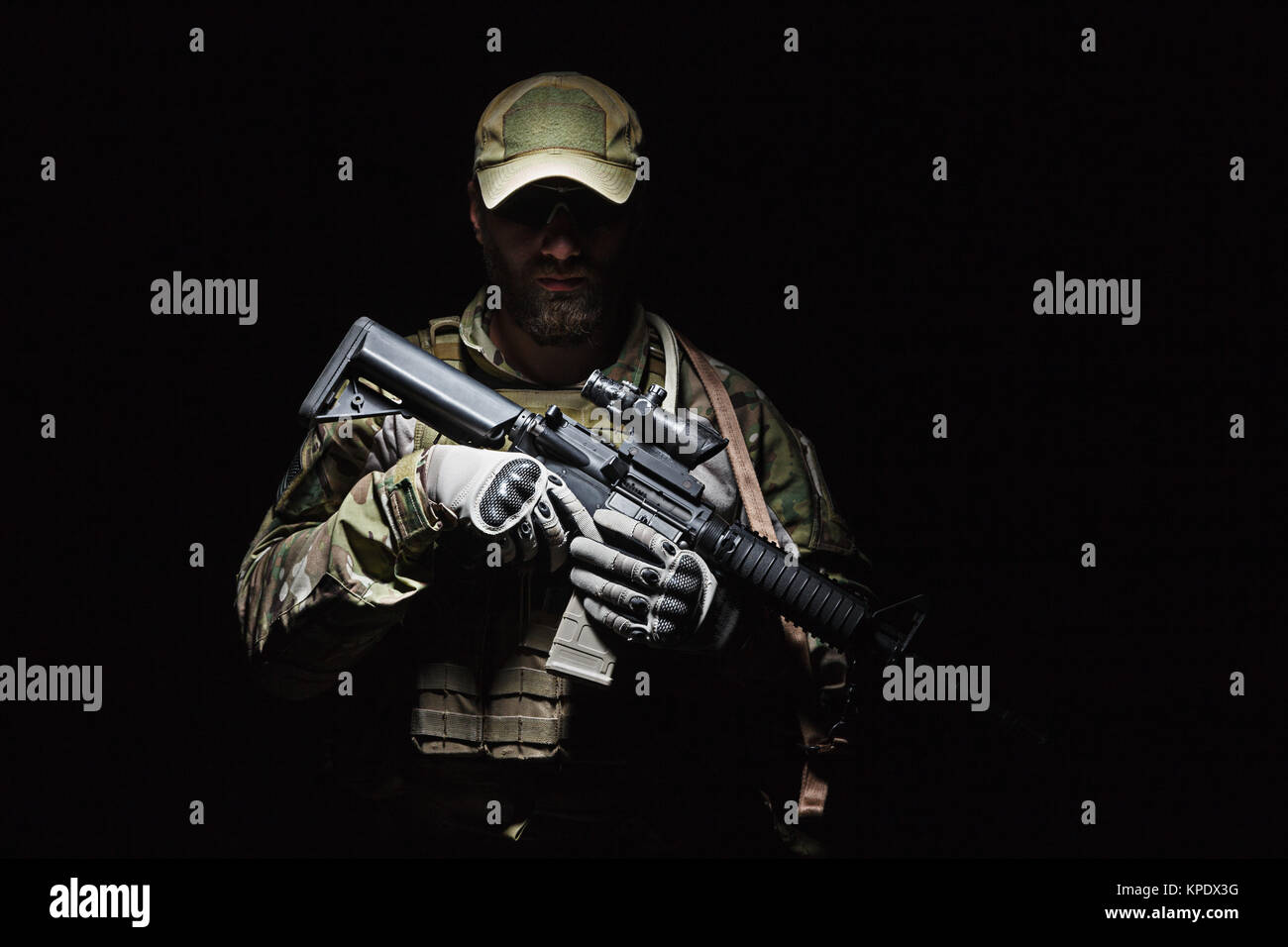 US Army Green Beret Banque D'Images