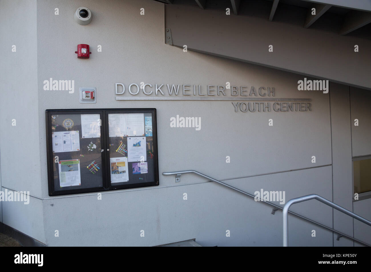 Le Centre Jeunesse à Dockweiler Beach plage d'état de Dockweiler, Los Angeles, CA Banque D'Images