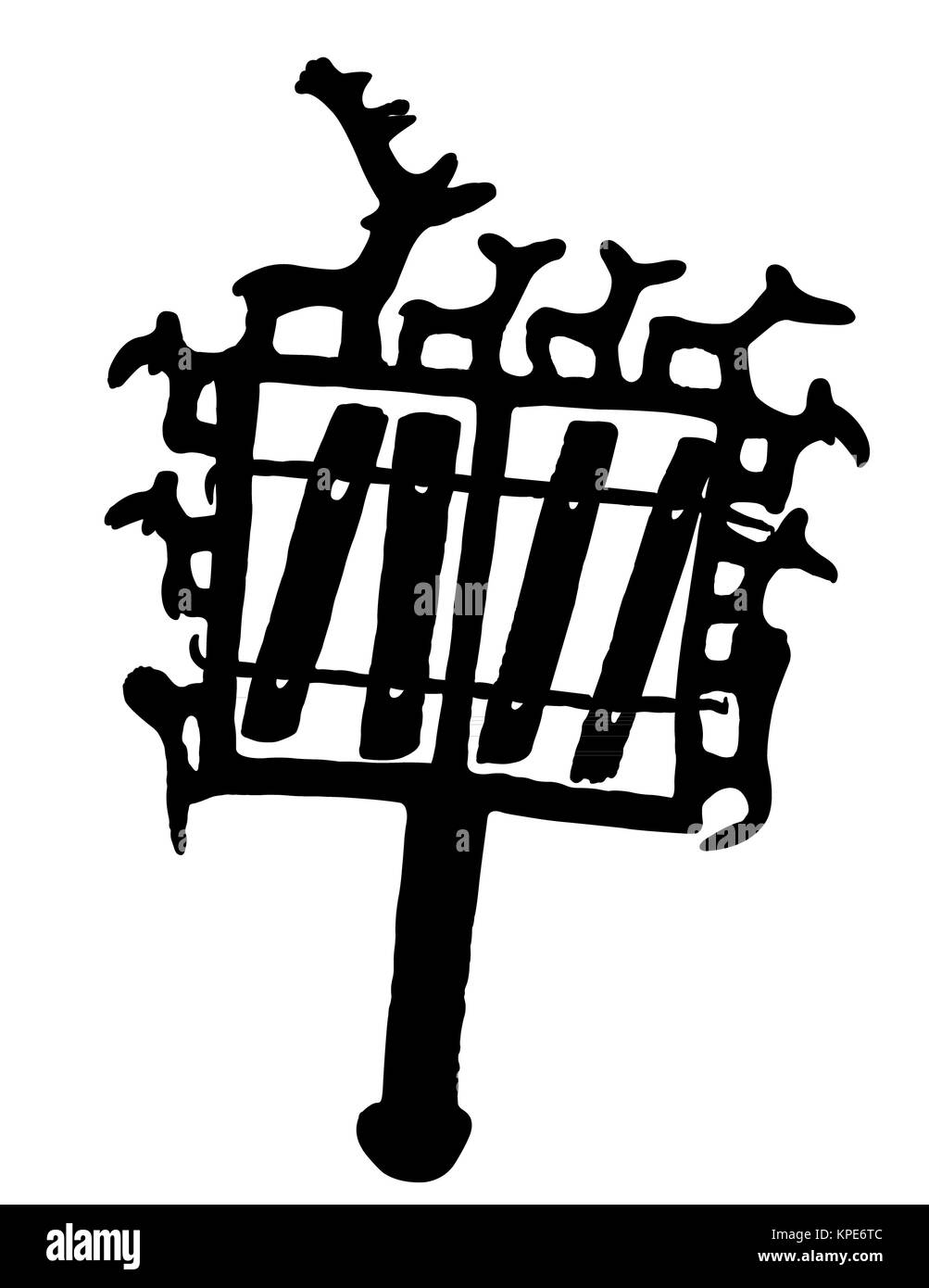 Un symbole de ruine d'Anatolie, silhouette Banque D'Images