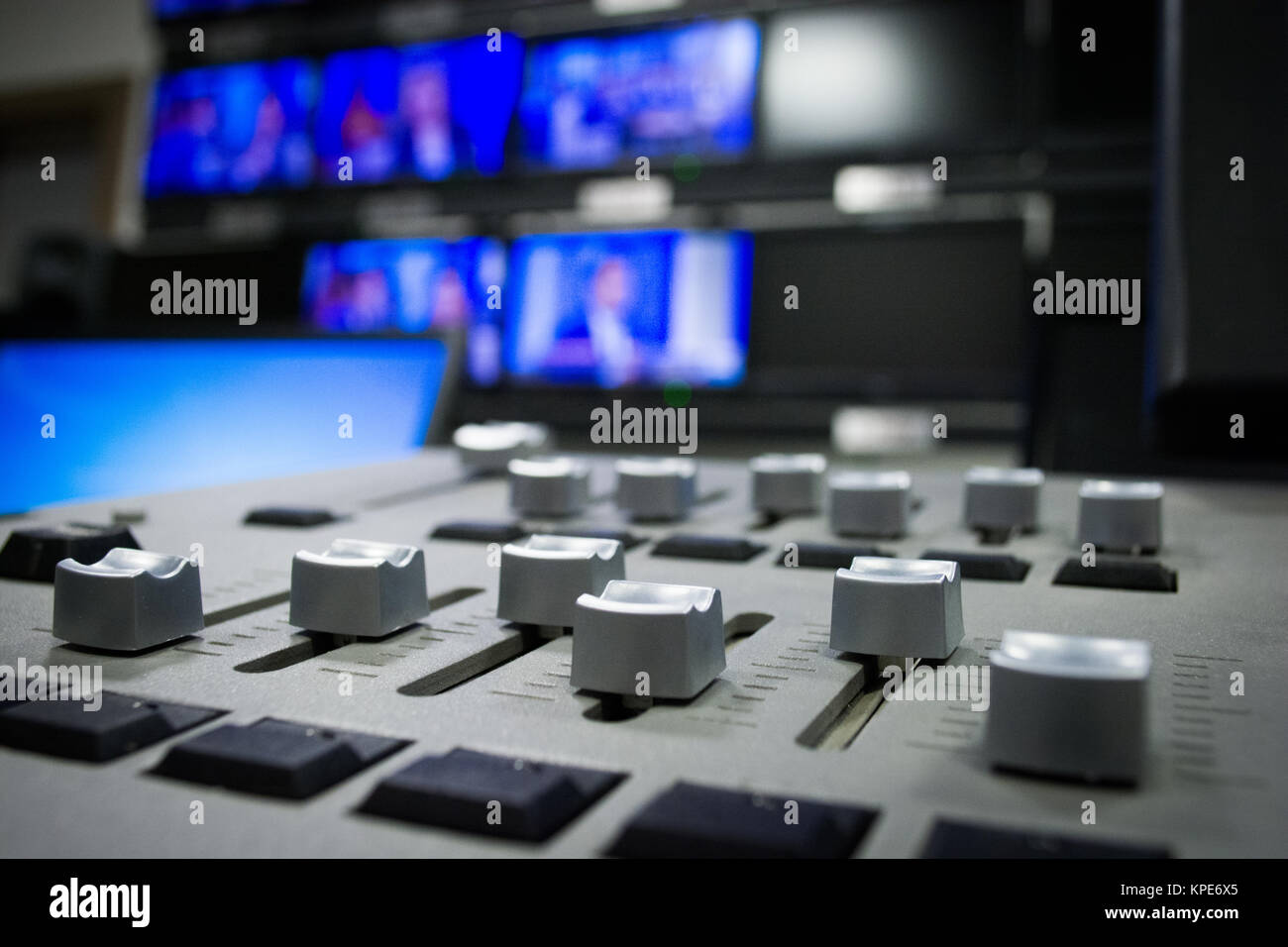 La lumière, de mixage dans blur fader galerie de télévision Banque D'Images