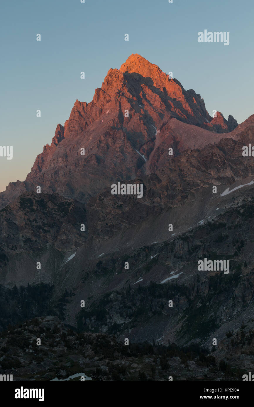 Coucher du soleil à Grand Teton National Park, Wyoming de passer l'ouragan Banque D'Images