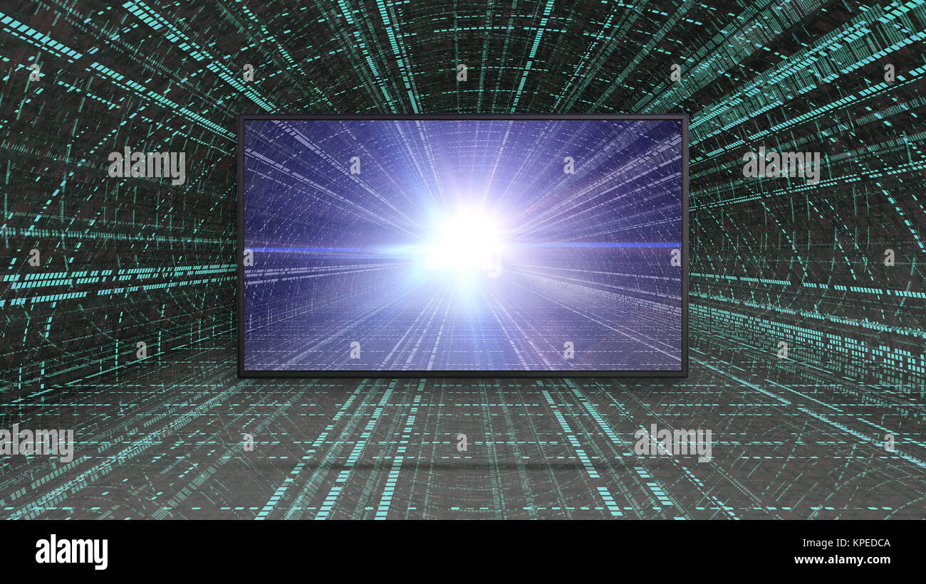 3d led tv display avec contraste couleur glow Banque D'Images