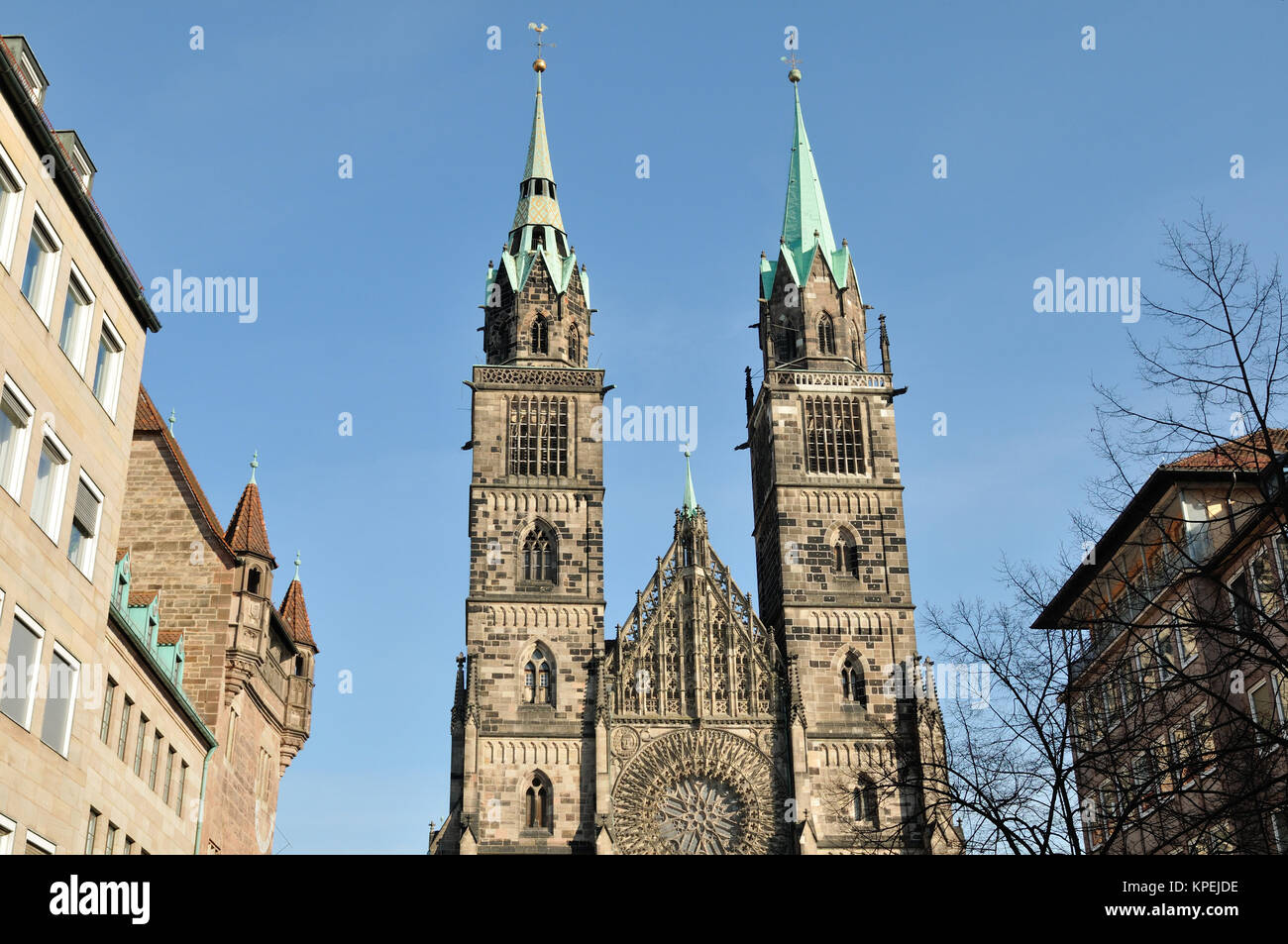 Lorenzkirche à Nuremberg Banque D'Images