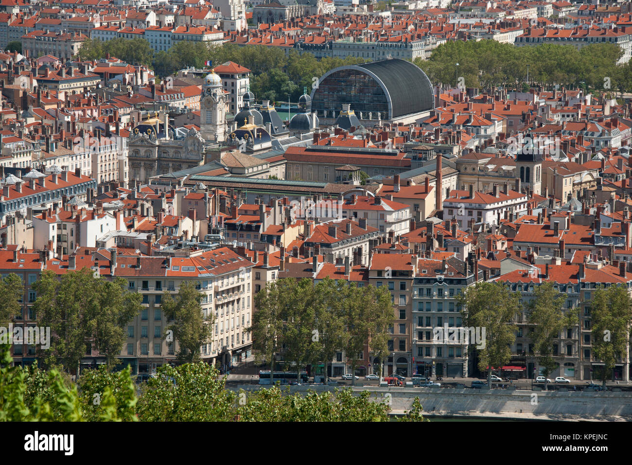Vue de notre dame de Fourvière Banque D'Images