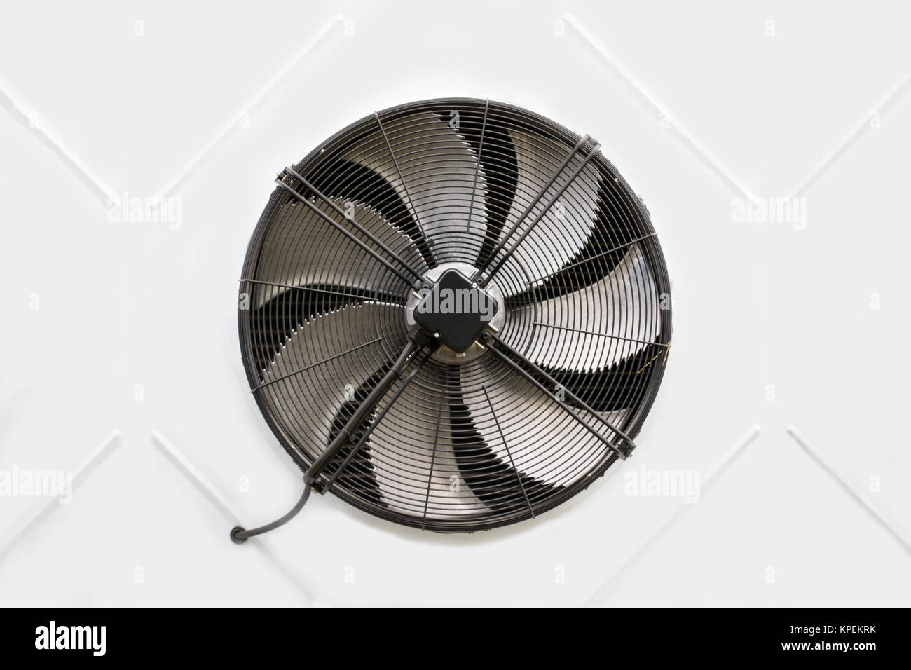 Partie de pales du ventilateur du système de ventilation moderne Banque D'Images