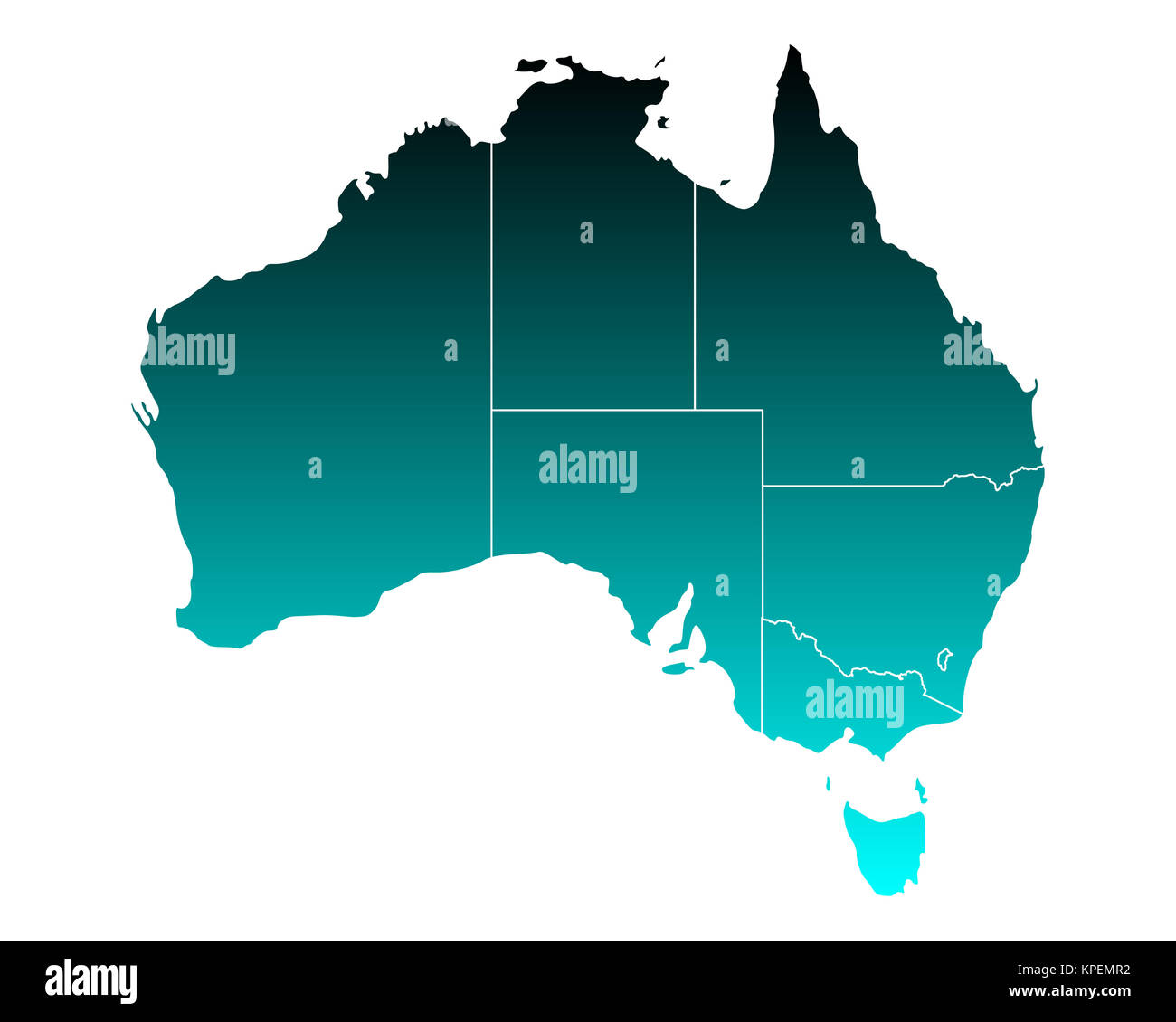 Carte de l'Australie Banque D'Images