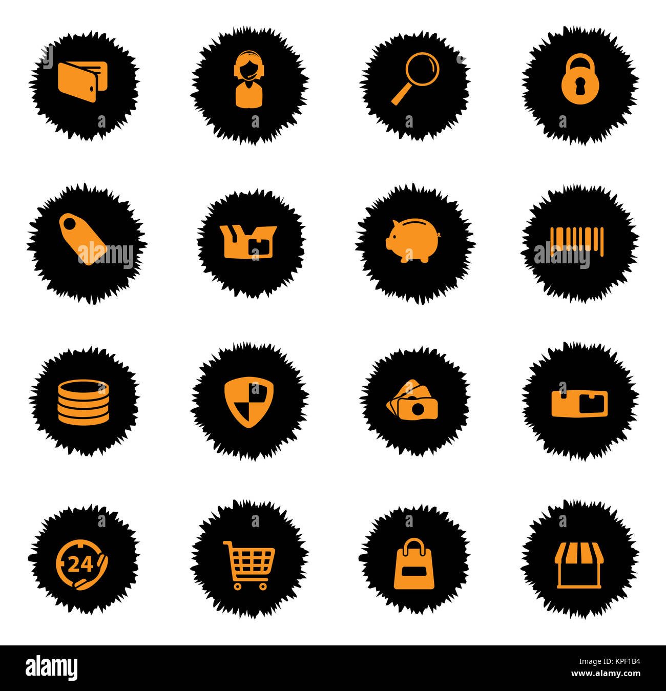 E-commerce icônes simplement Banque D'Images