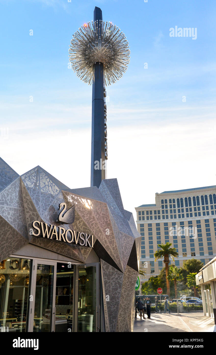 Boutique Swarovski sur le Strip à Las Vegas. Banque D'Images