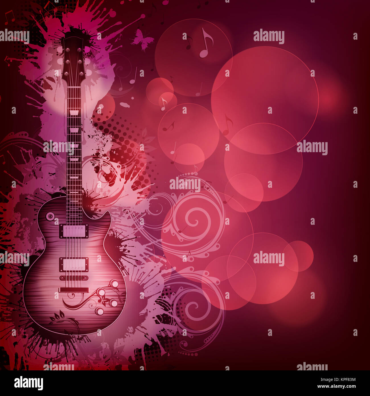 Tuner Musicall Texture Background Bloor. Vecteur EPS 10. Banque D'Images