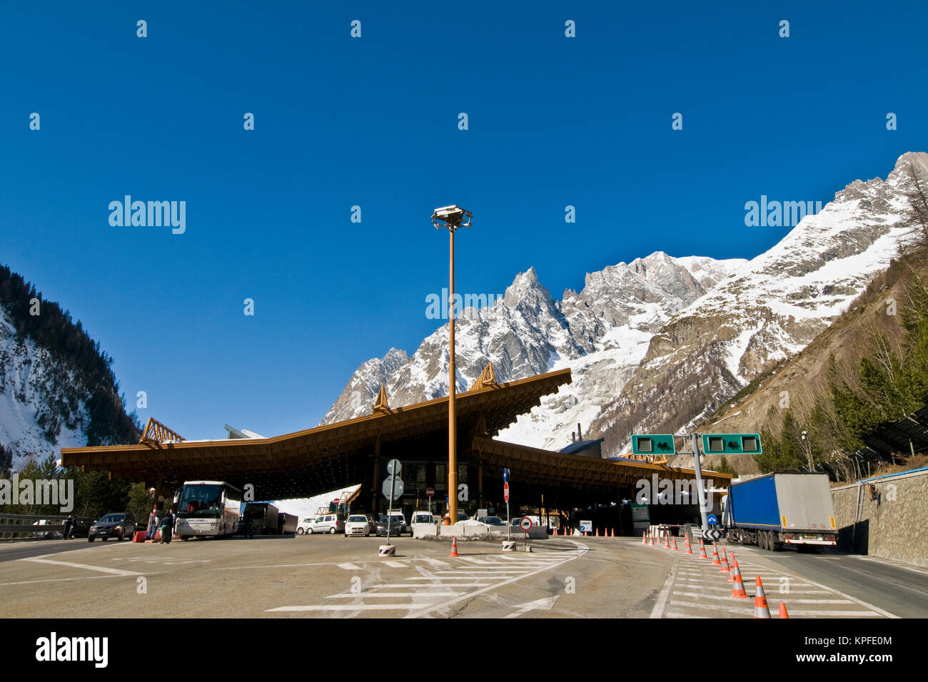 Tunnel du Mont Blanc, de la vallée d'aoste, Italie Banque D'Images