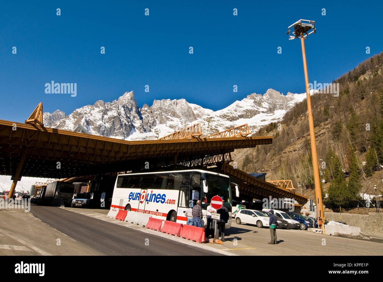 Tunnel du Mont Blanc, de la vallée d'aoste, Italie Banque D'Images