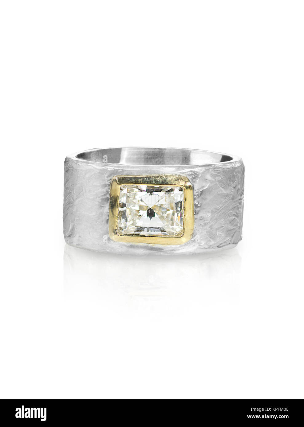 Or Diamant bague mariage engagement band Banque D'Images