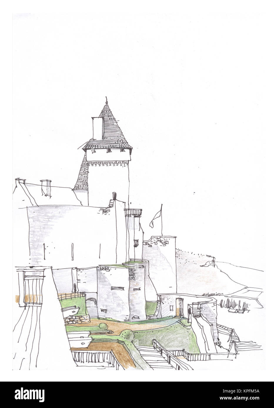 Vieille ville européenne fragment de rue Banque D'Images