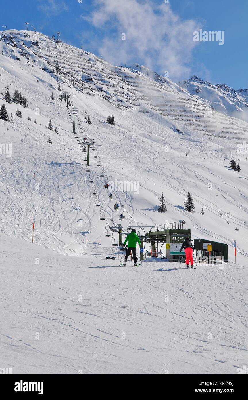 Domaine skiable de silvretta montafon Banque D'Images