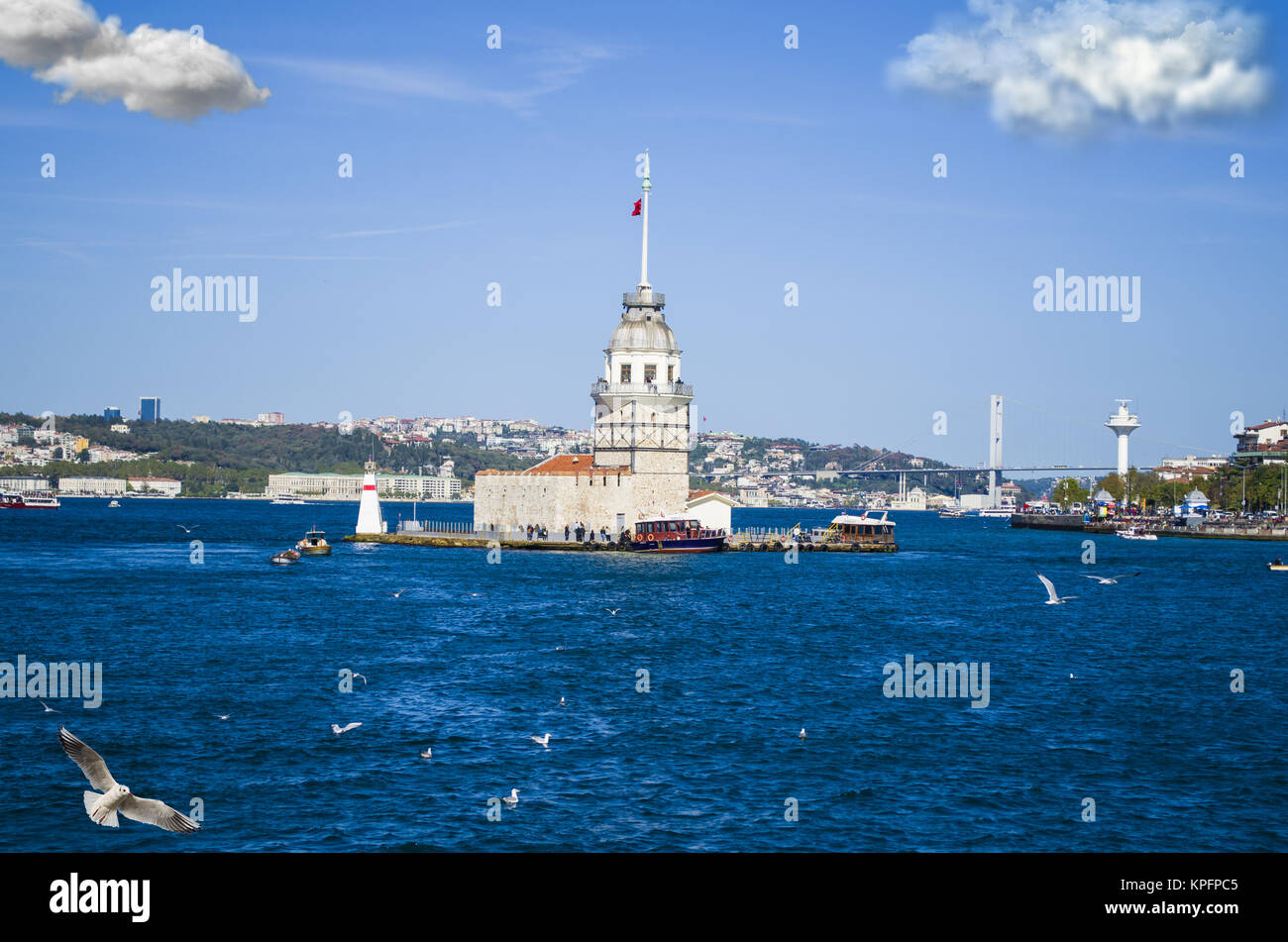 La tour de la jeune fille à Istanbul TURQUIE Banque D'Images