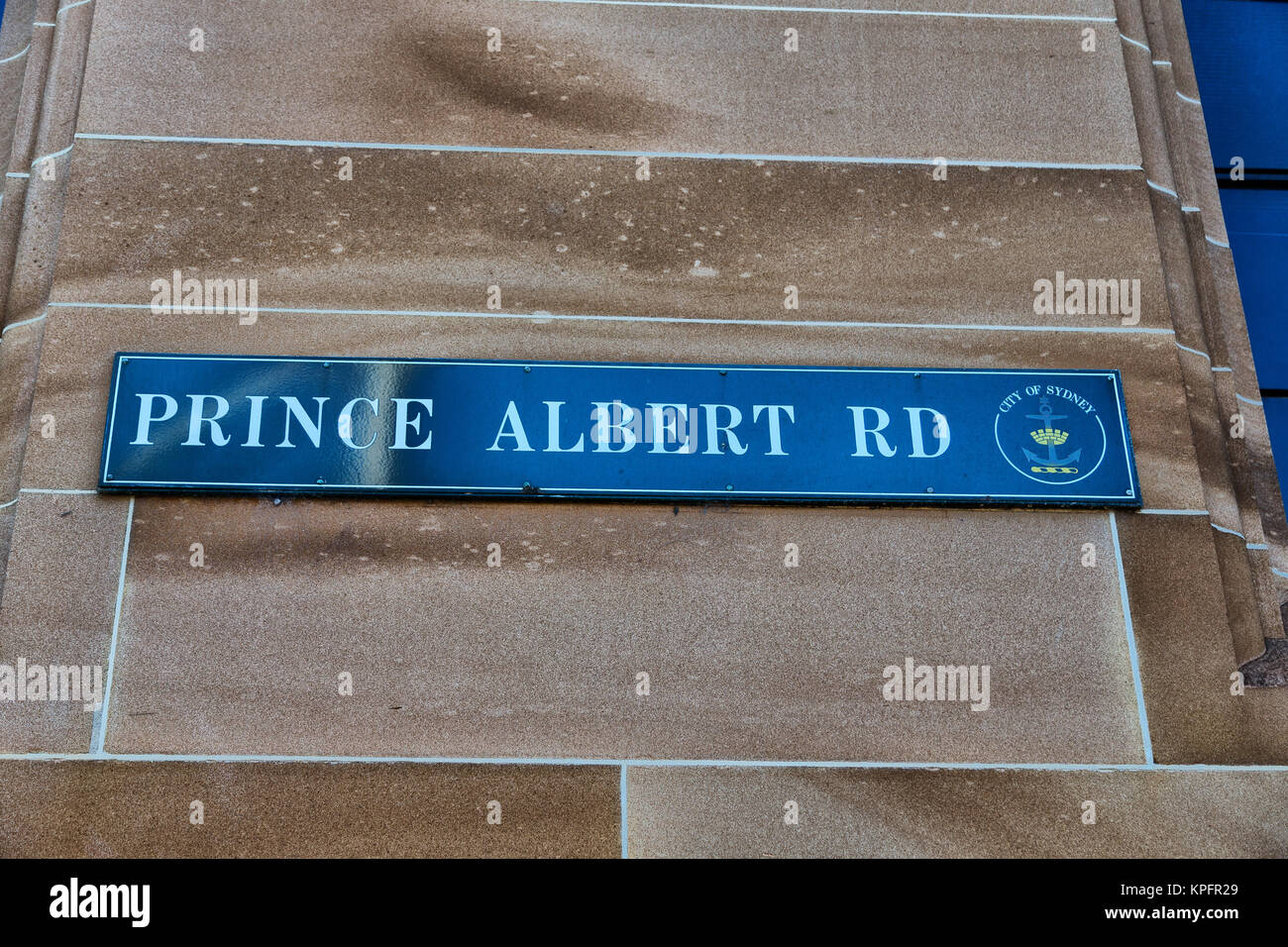 Sidney en Australie le signe de prince albert street dans le mur Banque D'Images