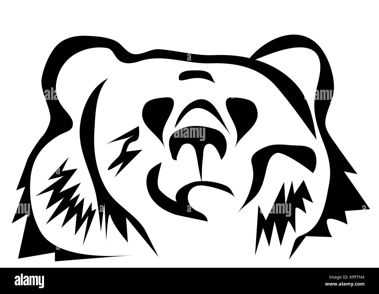 Silhouette de l'ours brun Banque D'Images