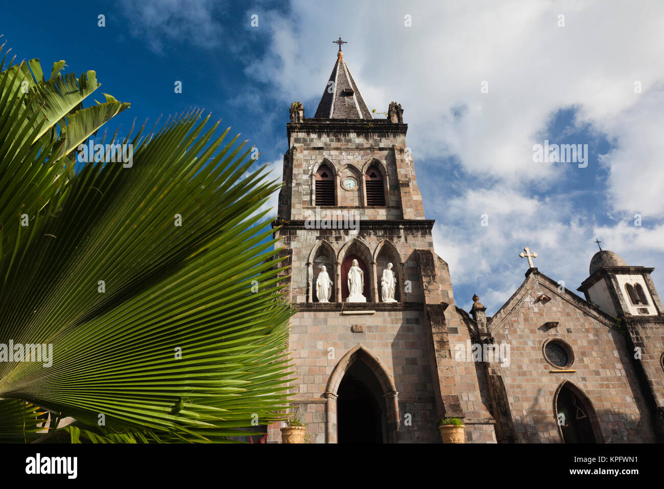 La DOMINIQUE, Roseau, la Saint-Patrick, la Cathédrale Catholique, extérieur Banque D'Images