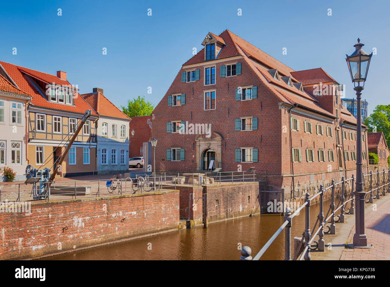 Le Schwedenspeicher, un entrepôt historique à la vieille ville de Stade, Basse-Saxe, Allemagne Banque D'Images