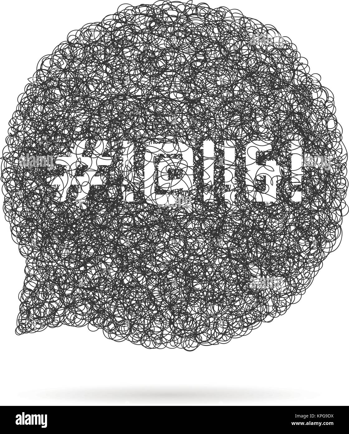 Sketch bulle d'assermenter Illustration de Vecteur