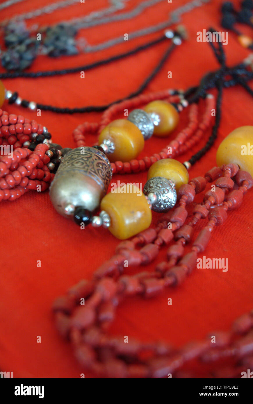 La Mauritanie, l'Adrar, Chinguetti, colliers, bijoux Photo Stock - Alamy