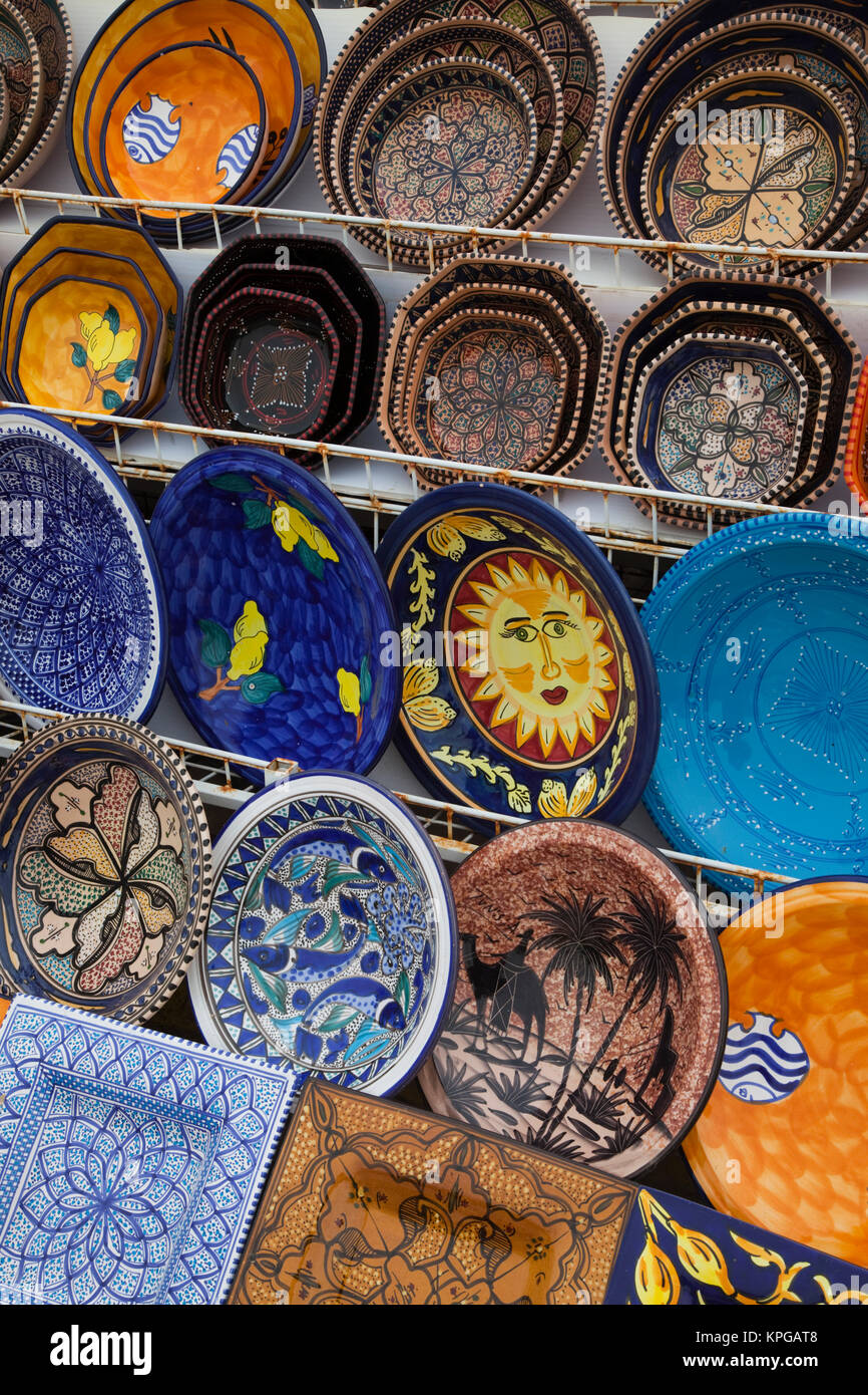 La Tunisie, la Côte Centrale de Tunisie, Port El Kantaoui, la poterie tunisienne Banque D'Images