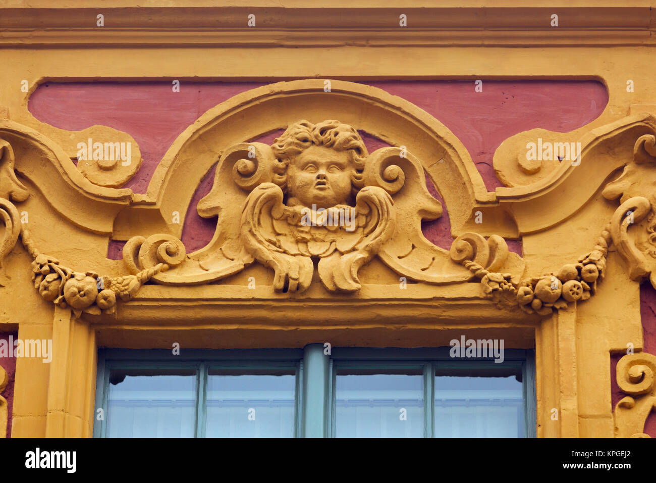 France, Nord, la Flandre française, Lille, rue de la Monnaie détails de construction. Banque D'Images