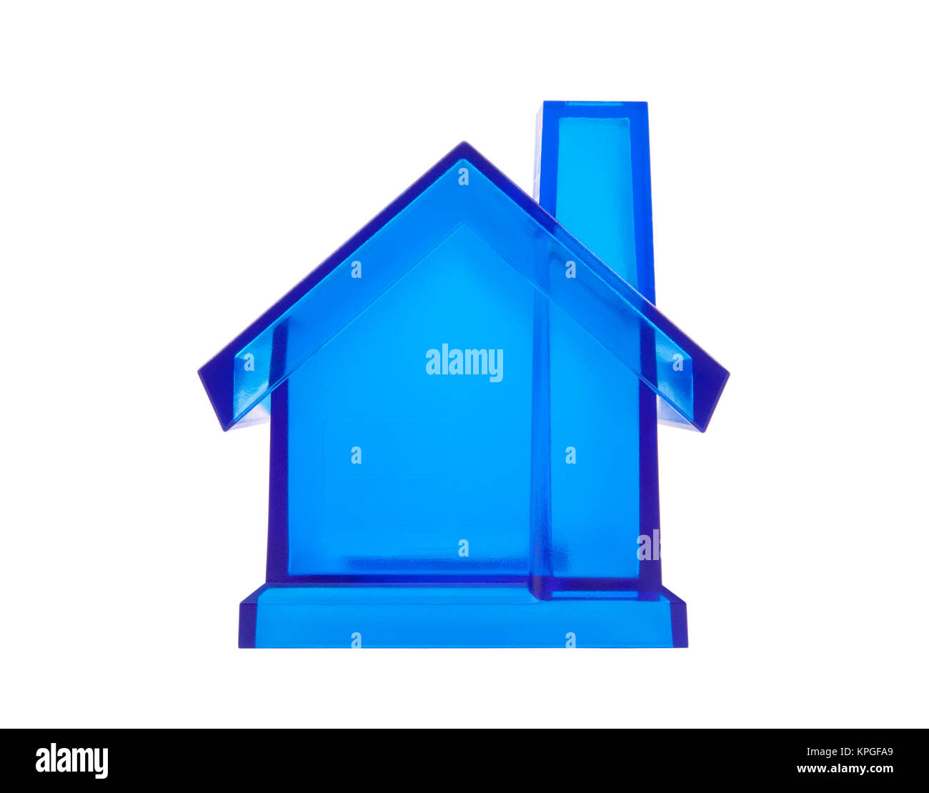 Crystal blue house isolated on white with clipping path Banque D'Images