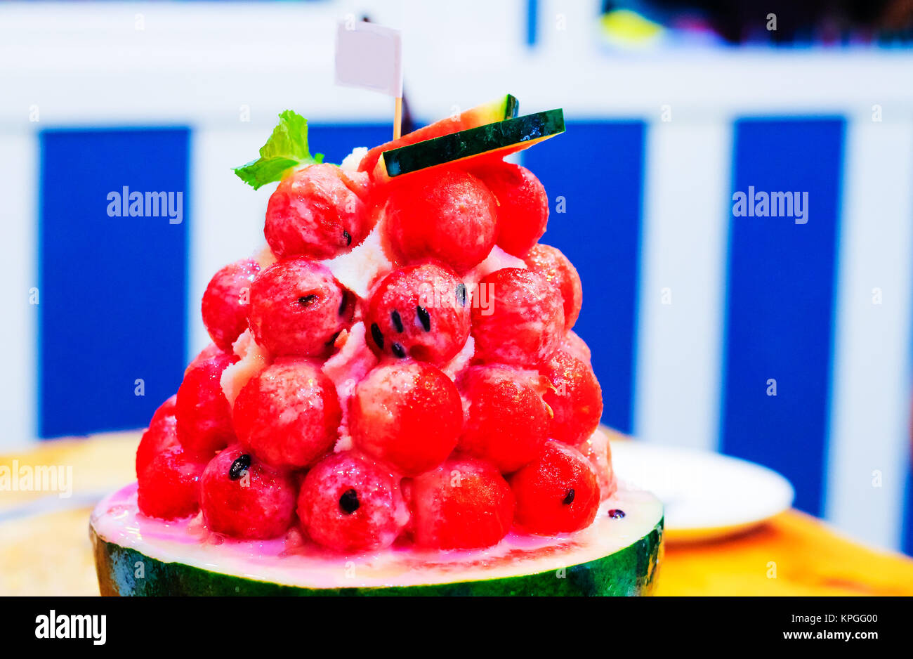 Forme des pastèque pastèque dessert sucré Banque D'Images