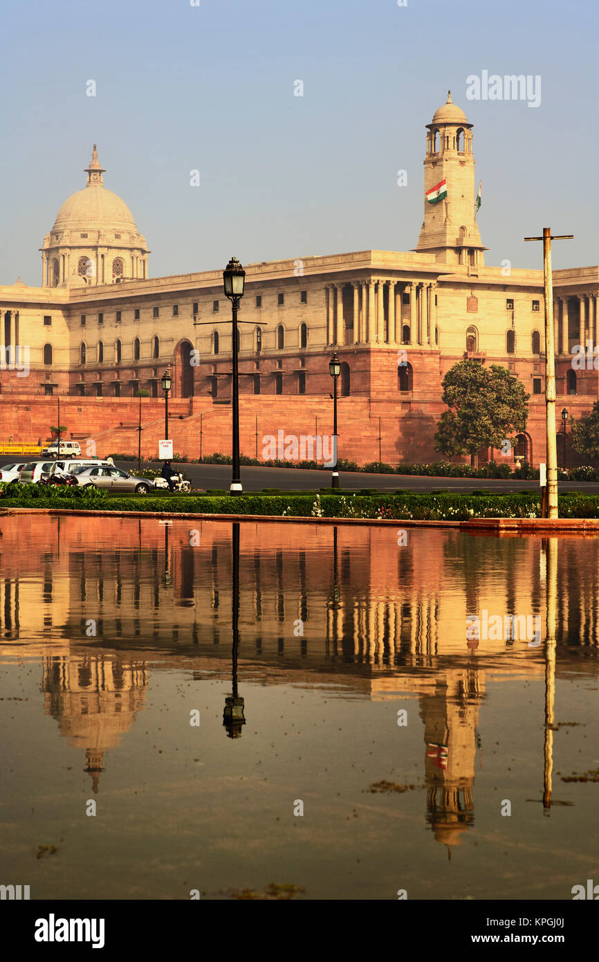 Secrétariat central (D Sachivalaya) sur Raisina Hill, New Delhi, Inde Banque D'Images