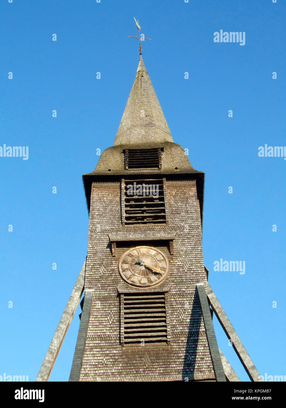 L'église Sainte Catherine, Honfleur, Normandie, France Banque D'Images