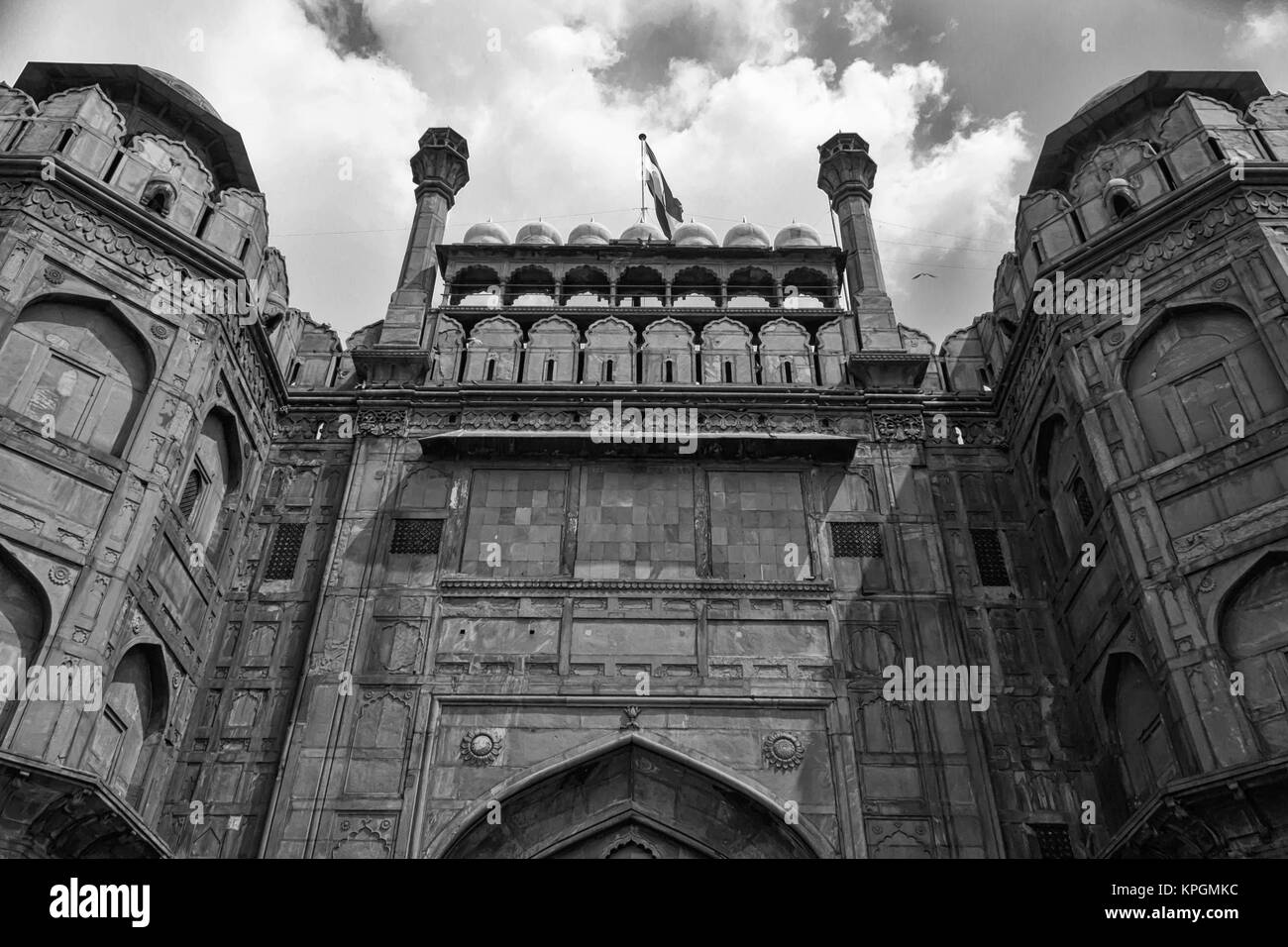 New Delhi , India-September 14, 2014 Une vue de Gate Lahori au Fort Rouge Banque D'Images