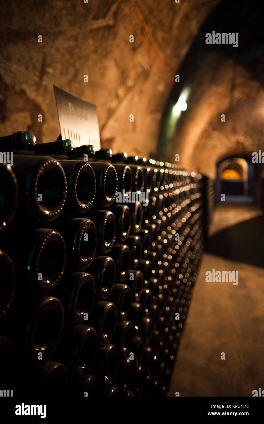 France, Marne, Champagne Ardenne, Reims, champagne Pommery Winery, caves de champagne Banque D'Images