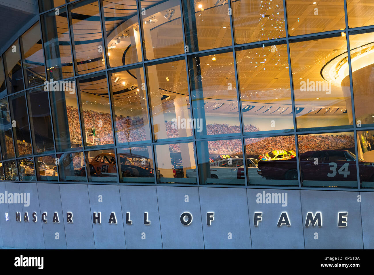 Nascar Hall of Fame, Charlotte, North Carolina, USA. Banque D'Images