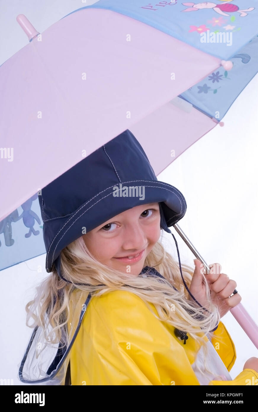 M ?dchen mit Regenschirm - Girl with umbrella Banque D'Images