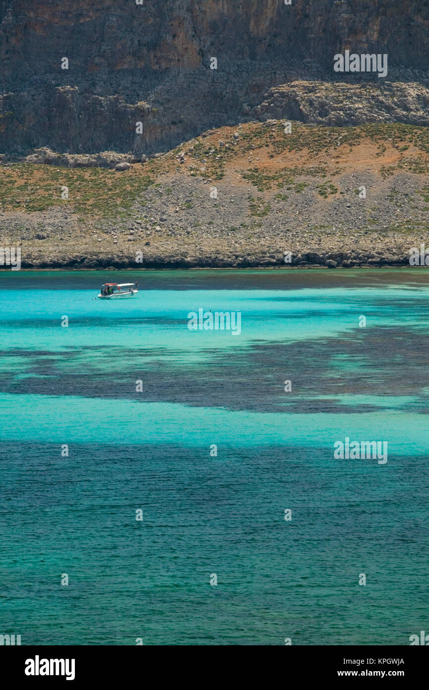 Grèce / Îles du Dodécanèse / Rhodes, Lindos Pefki (zone) : les eaux de la Méditerranée Banque D'Images