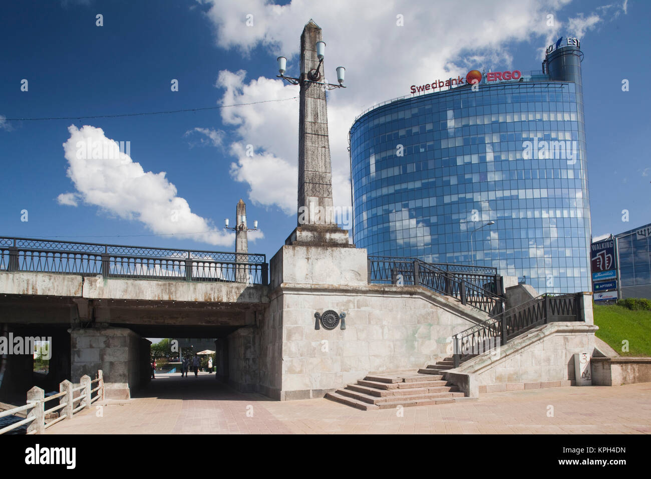 L'Estonie, le sud-est de l'Estonie, Tartu, bâtiments modernes de Tasku Center Banque D'Images