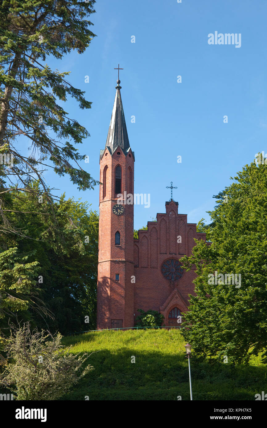 Johannis church, néo-gotic bricstone buildind à Sassnitz, parc national de Jasmund, Ruegen island, Mecklembourg-Poméranie-Occidentale, Mer Baltique, Allemagne Banque D'Images Johannis church, néo-gotic bricstone buildind à Sassnitz, parc national de Jasmund, Ruegen island, Mecklembourg-Poméranie-Occidentale, Mer Baltique, Allemagne Banque D'Images