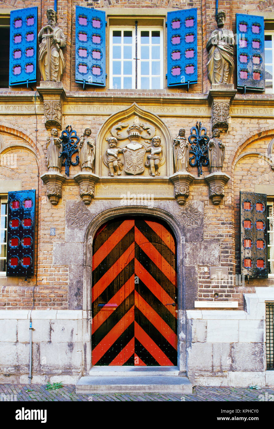 Les Pays-Bas, Gueldre, Nimègue (ville la plus ancienne), entrée à l'école latine. Banque D'Images