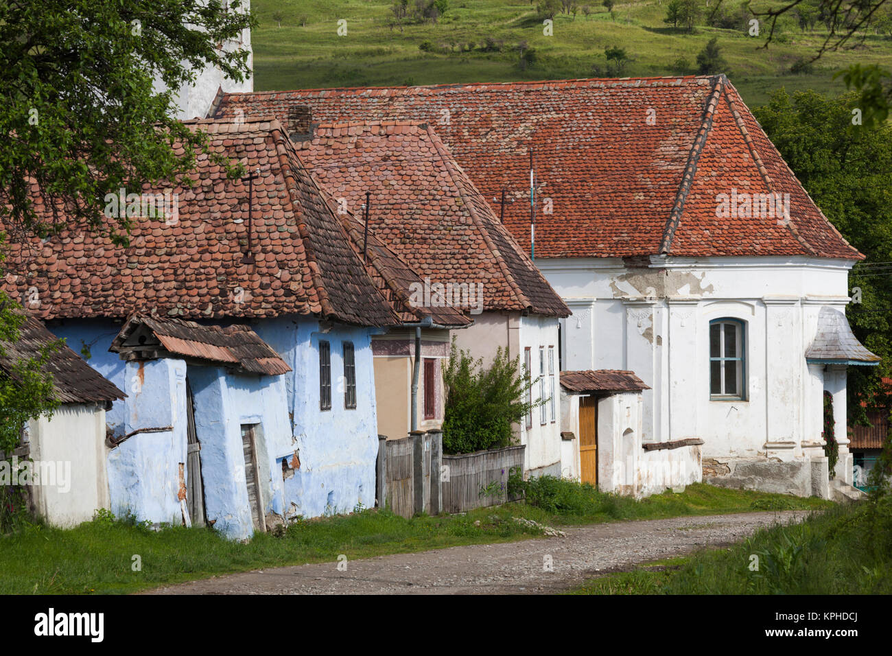 La Roumanie, la Transylvanie, Cadaciu Mare, village traditionnel roumain Détails Banque D'Images
