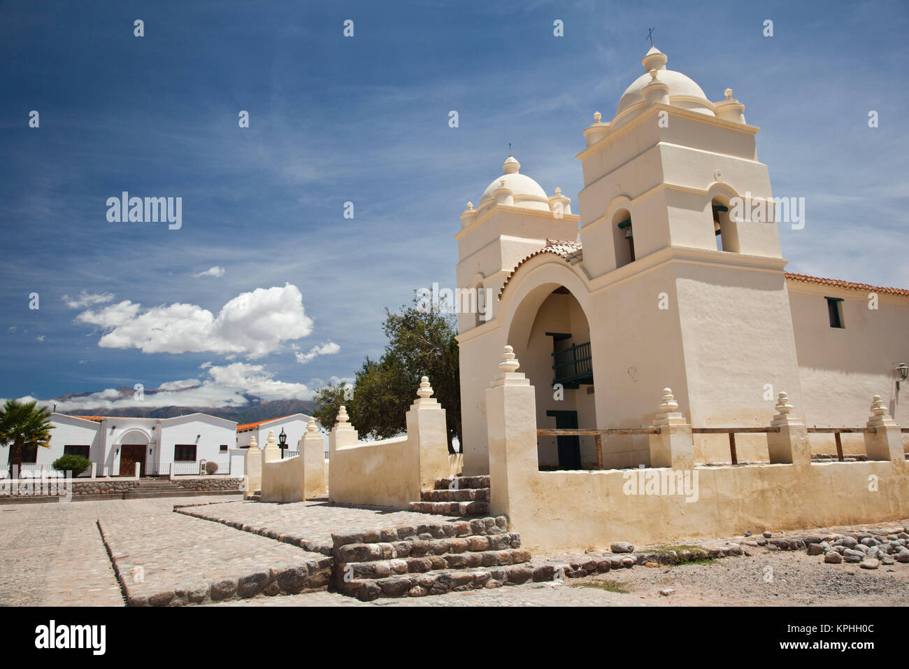 L'Argentine, la province de Salta, Molinos. Église San Pedro de Nolasco. Banque D'Images