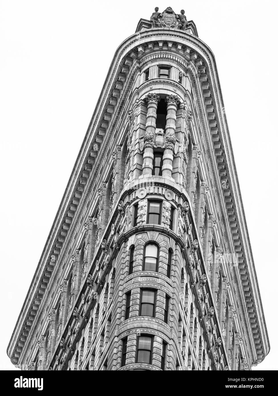 New York, New York, USA - 4 janvier 2015 : le Flatiron Building à New York. Cet emblématique édifice de forme triangulaire situé dans Manhattan's Fifth Ave a été com Banque D'Images