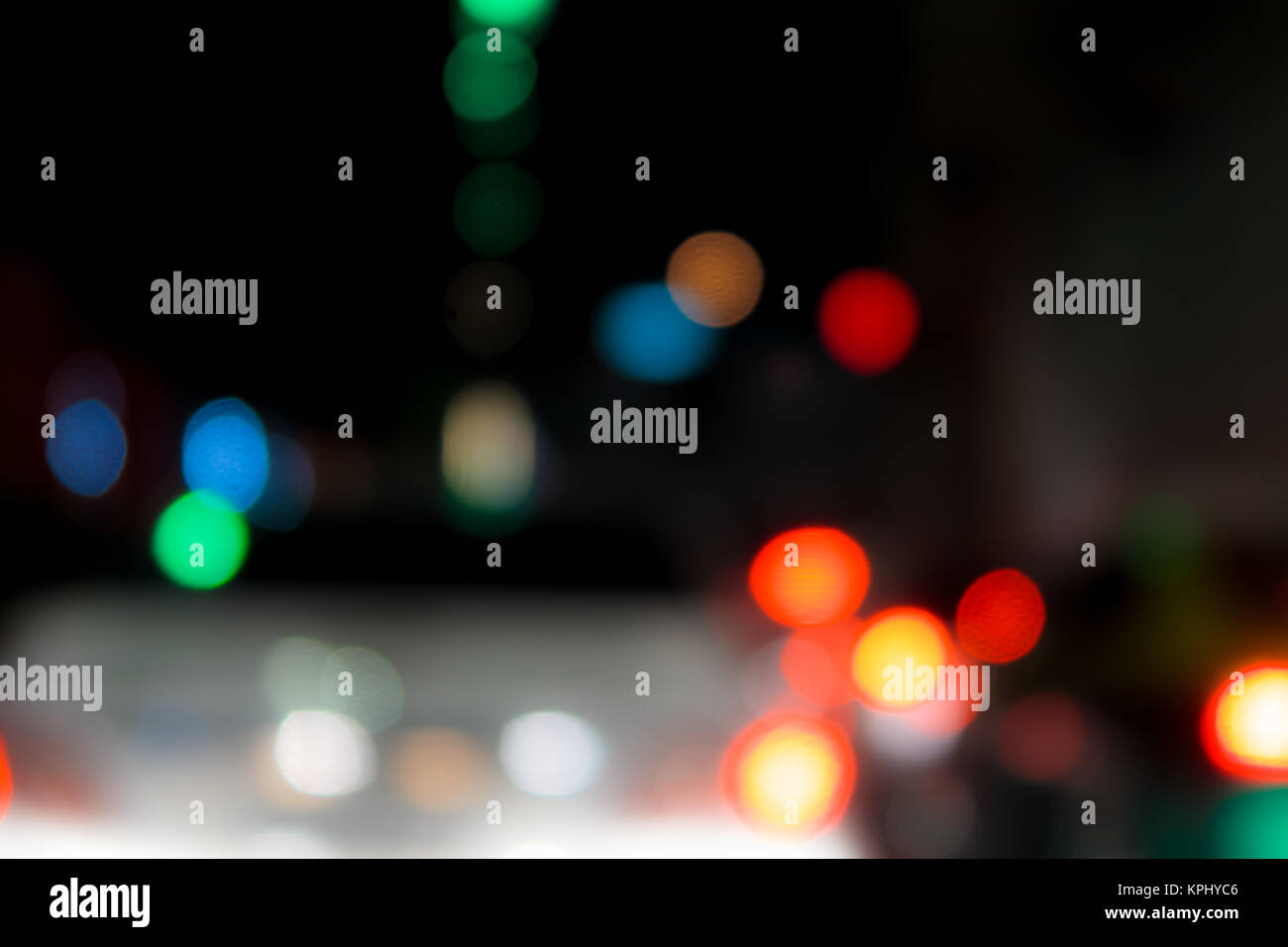 Blur Concept image et bokeh Night Road Banque D'Images