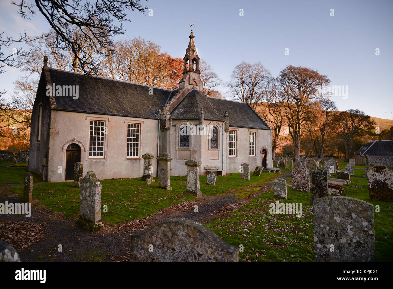 Yarrow Kirk dans la vallée de millefeuille Banque D'Images