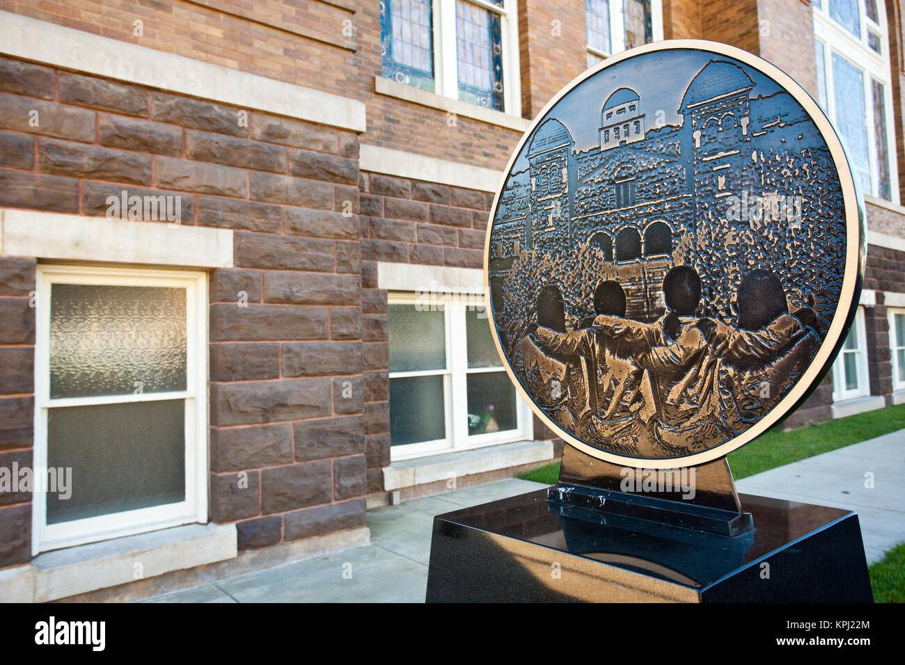 USA, Alabama, Birmingham. Église baptiste, célèbre dans la lutte pour les droits civiques des Afro-Américains, monument de bombardement de l'église en 1963. Banque D'Images