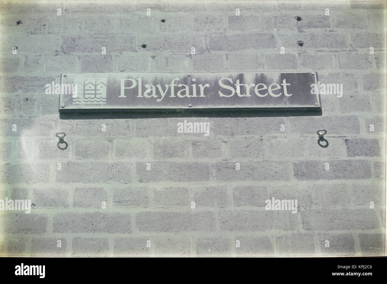 Sidney en Australie le signe de playfair street dans le mur Banque D'Images