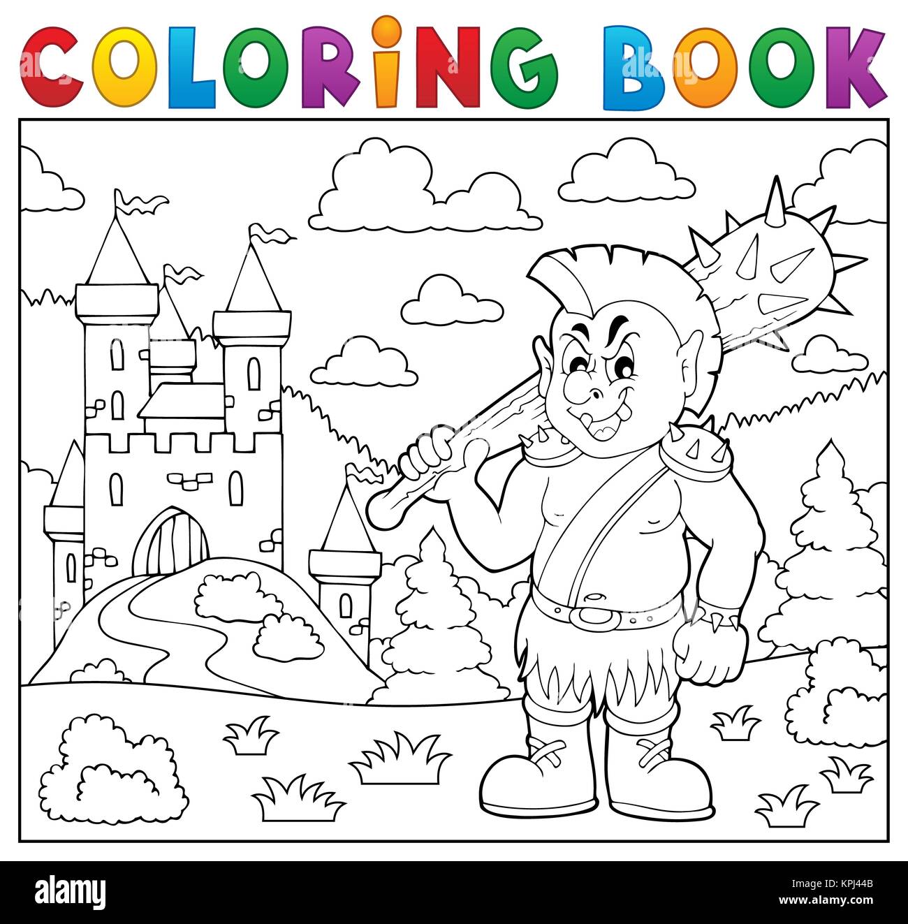 Th¨me 2 livre de coloriage orc Stock