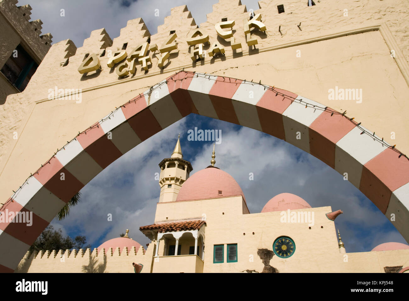 USA, Florida, Miami, Opa Locka, thème : l'arabe, l'Opa Locka City Hall Banque D'Images