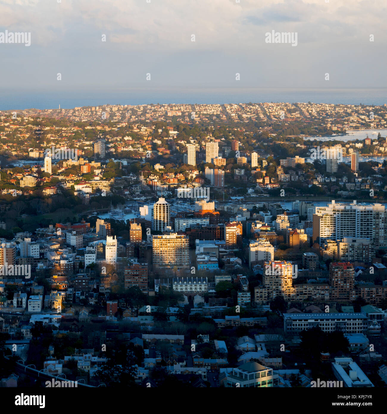 En australie sydney la vue depuis la tour gratte-ciel des yeux et de la chambre Banque D'Images