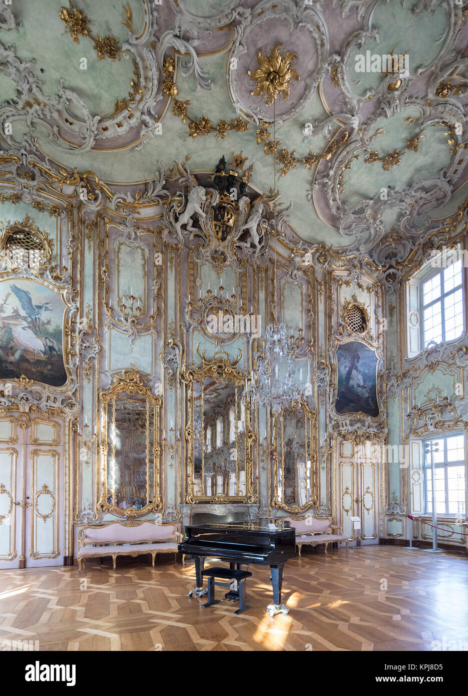 Rococco Ballroom (1770) du palais baroque Schaezlerpalais, Augsbourg, Bavière, Allemagne Banque D'Images